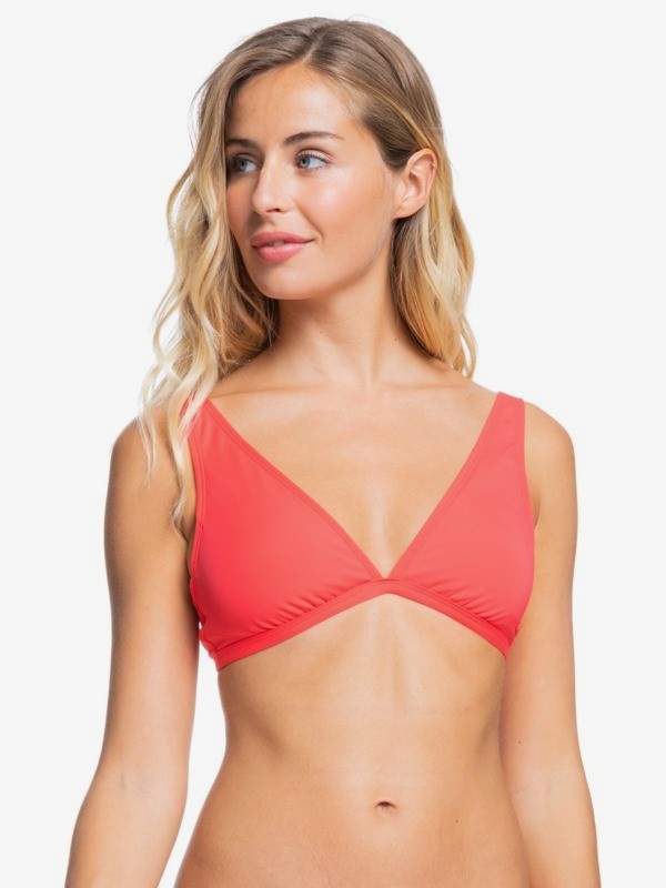 Solid Beach Classics Elongated Triangle Bikini Top