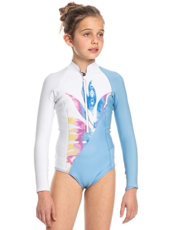 Girl's 8-16 1.5mm POP SURF Cheeky Long Sleeve Springsuit - Click Image to Close