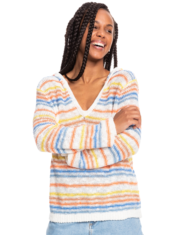 Nomadic Squad Stripe Long Sleeve Poncho Hoodie