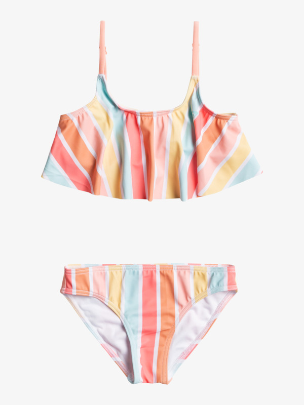 Girl's 2-7 Lala Stripes Flutter Bikini Set