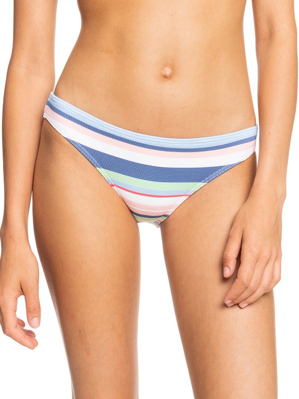 Roxy Line Up Mid-Rise Bikini Bottoms