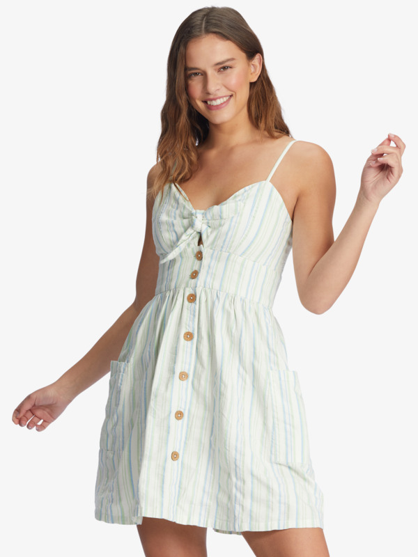 Under The Cali Sun Strappy Buttoned Dress