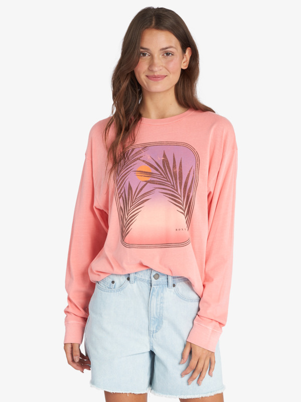 Sunset Photo Oversized Long Sleeve T-Shirt