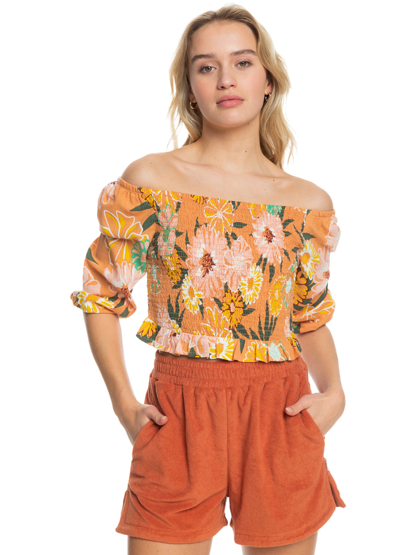 Like The Sun Again Woven Off The Shoulder Top