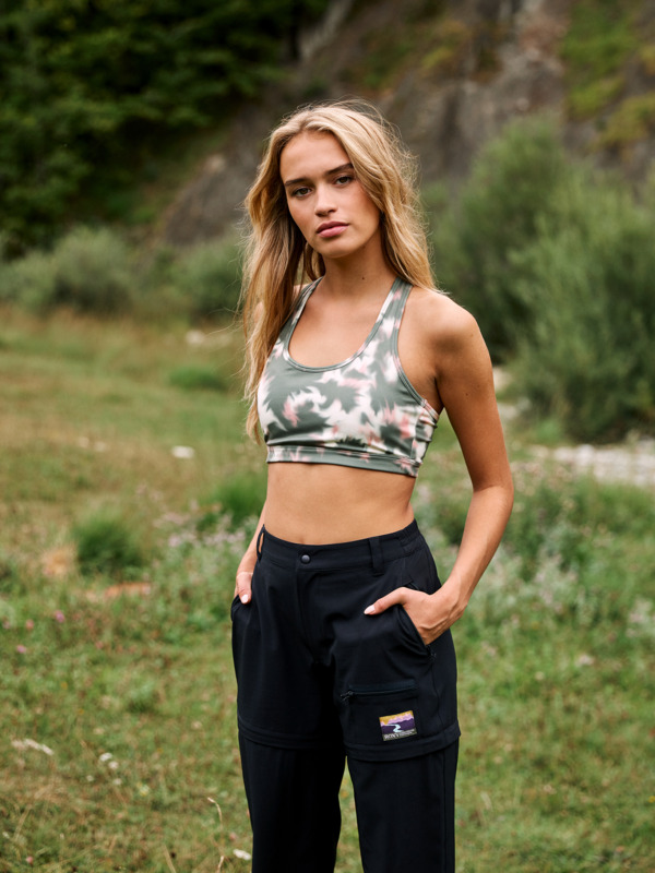 Back To You Printed Racerback Sports Bra - Click Image to Close