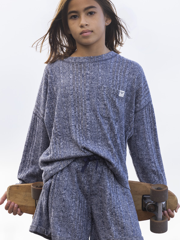 Girl's 4-16 Talking To The River Long Sleeve Knit Top