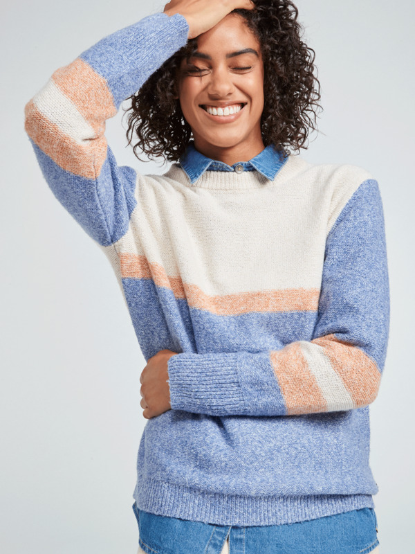 Real Groove Striped Sweater - Click Image to Close