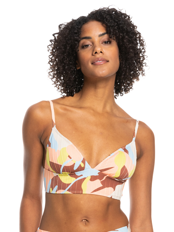 Floraldelic Printed Tank Bralette Bikini Top