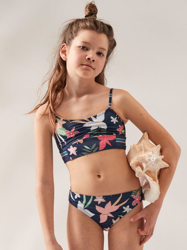Girl's 7-16 Vacay Life Crop Two Piece Bikini Set - Click Image to Close