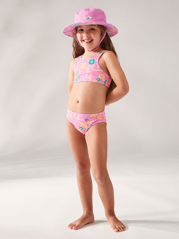 Girl's 2-7 Funny Bambino Crop Two Piece Bikini Set