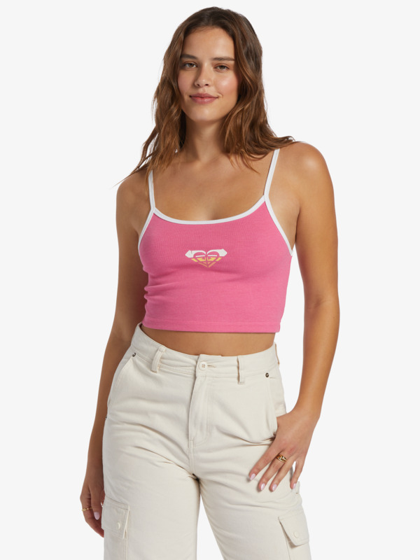 Retro Roxy Cropped Strappy Tank