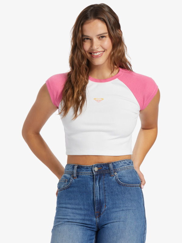 Retro Roxy Cropped Raglan Sleeve Baby T-shirt