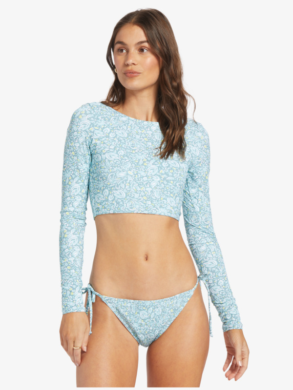 Seaside Tropics Long Sleeve Crop Rashguard