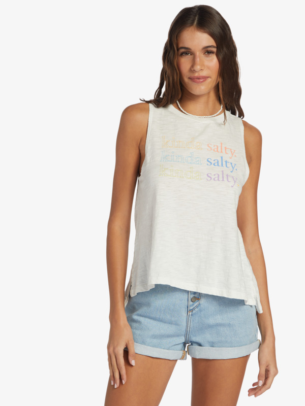 Kinda Salty High-Low Hem Muscle Tank