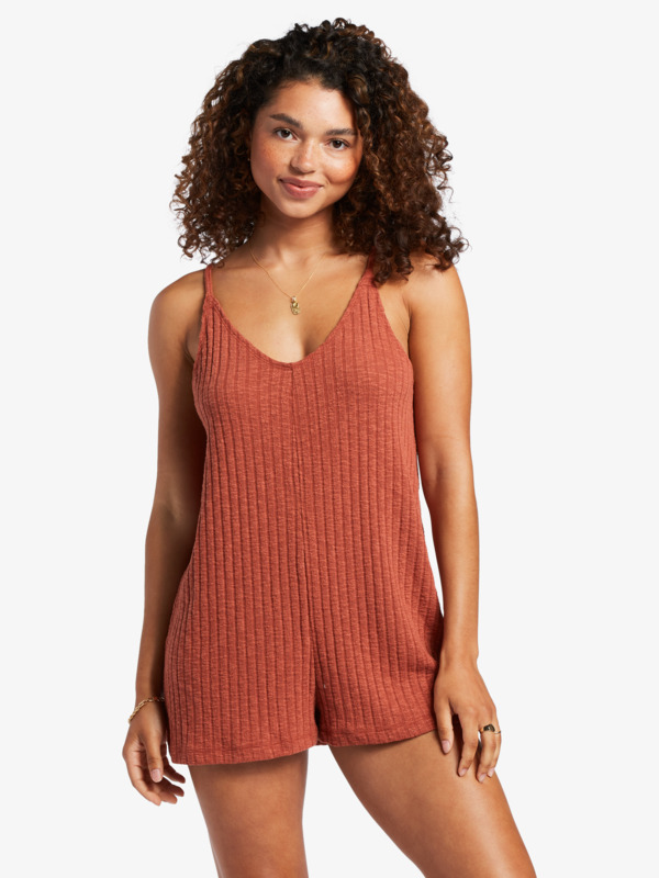 On Our Way Knit V-Neck Romper